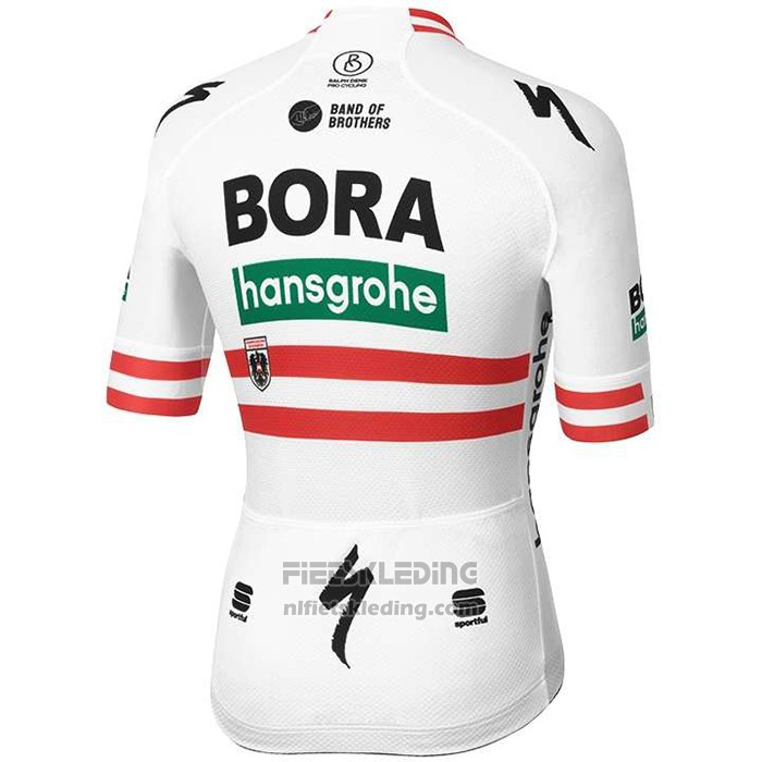 2020 Fietskleding Bora Kampioen Oostenrijk Korte Mouwen en Koersbroek